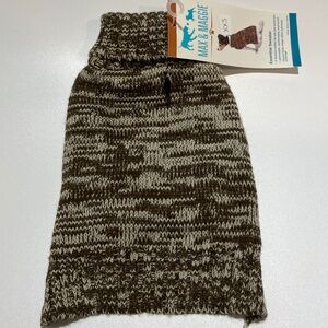 Max & Maggie xxs dog sweater brown marled acrylic lightweight sweater
